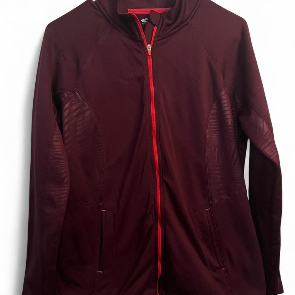 Burgundy and red full zip hoodie jacket Size XL